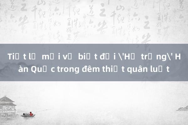 Tiết lộ mới về biệt đội 'Hổ trắng' Hàn Quốc trong đêm thiết quân luật