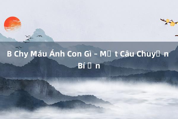 B Chy Máu Ánh Con Gì – Một Câu Chuyện Bí Ẩn