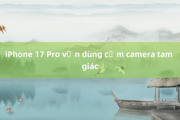 iPhone 17 Pro vẫn dùng cụm camera tam giác