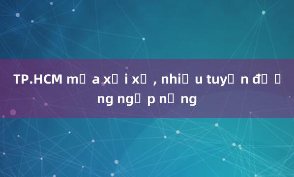 TP.HCM mưa xối xả， nhiều tuyến đường ngập nặng