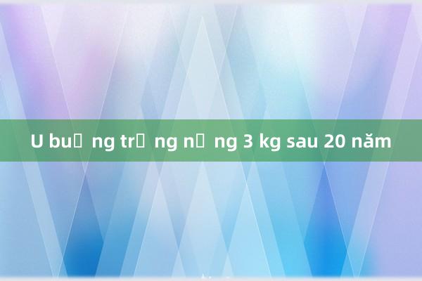 U buồng trứng nặng 3 kg sau 20 năm